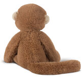 15" Buddy Monkey - Side view of Monkey jungle stuffed animal with long slim tail and personalizable tush tag image number 4